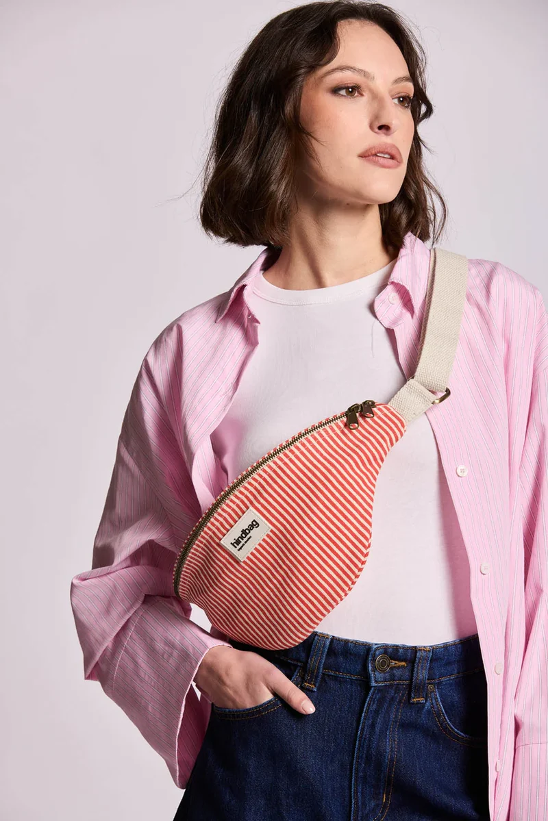 HINDBAG Olivia Streifen rot