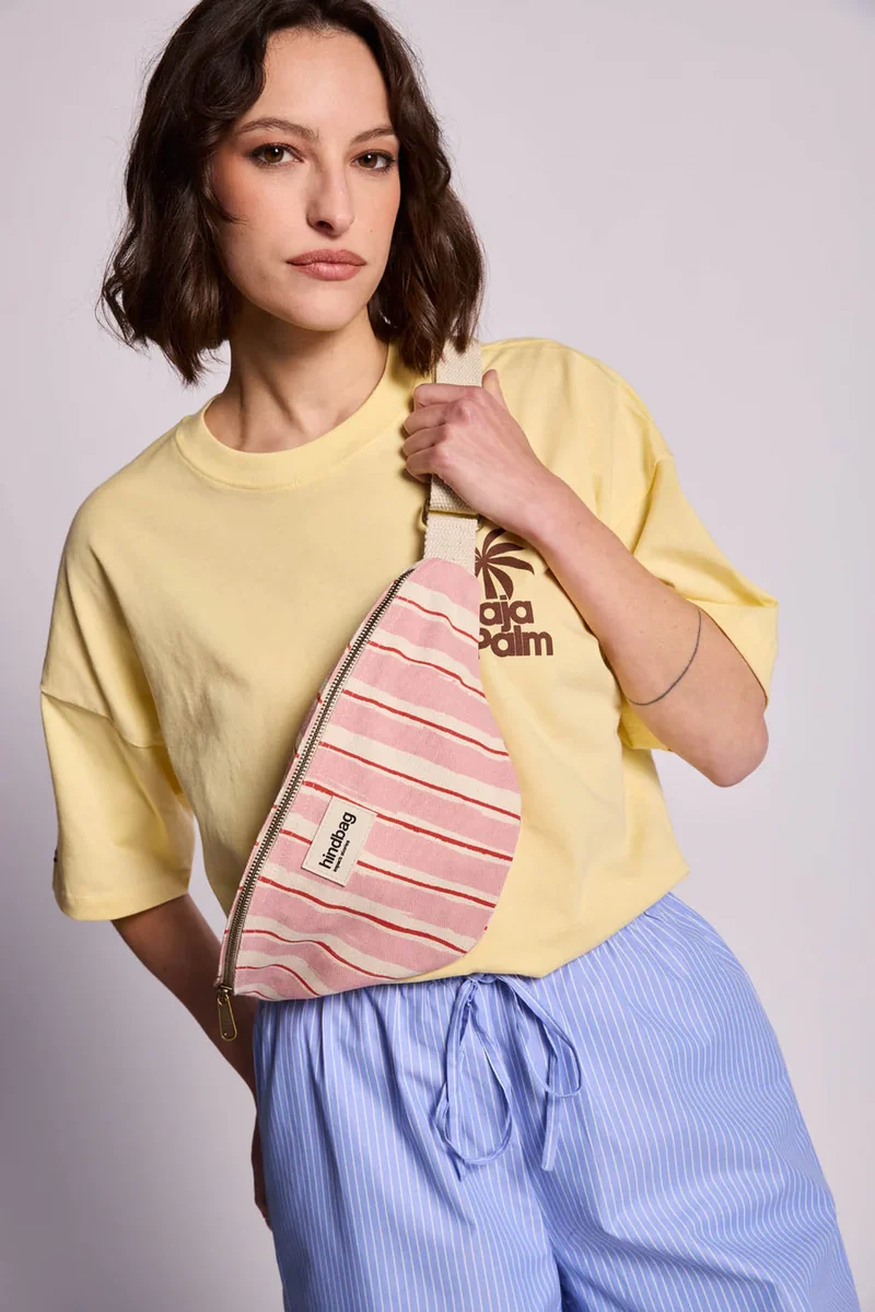 HINDBAG Olivia Streifen rot rosa