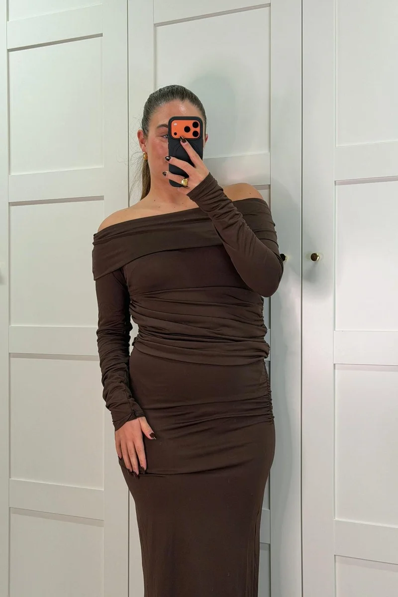 A-bee - Annelise Dress - Dark Brown