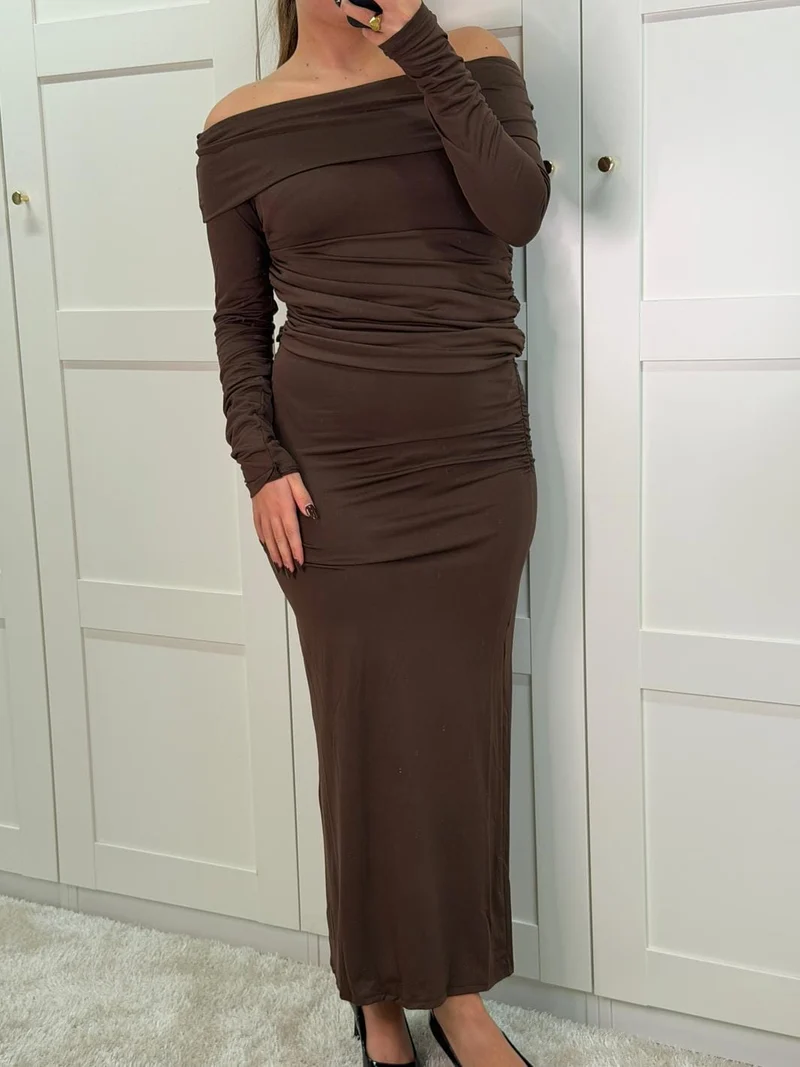 A-bee - Annelise Dress - Dark Brown