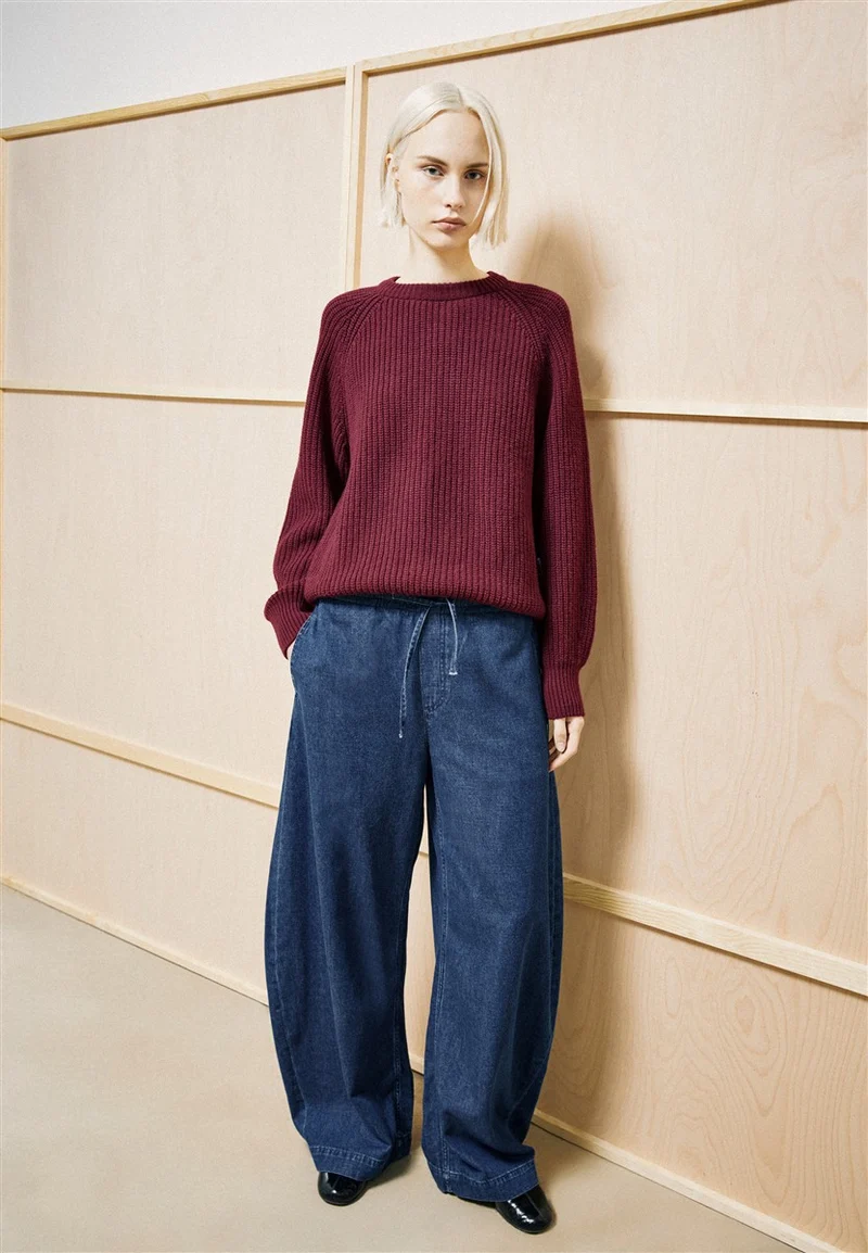 ARMEDANGELS Rib Knit Sweater velvet red