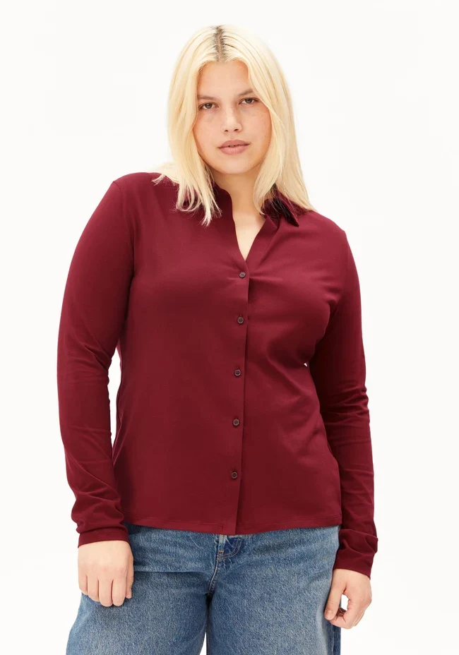 ARMEDANGELS Nalaannia Blouse velvet red