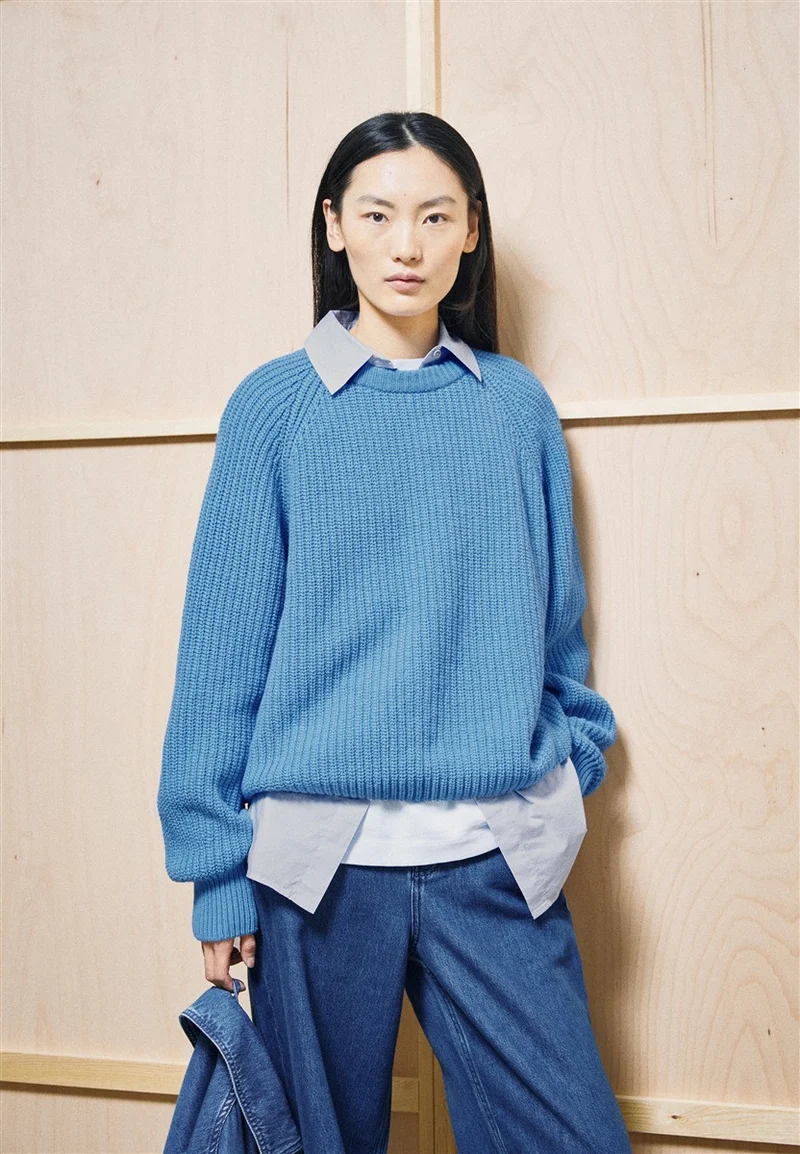 ARMEDANGELS Rib Knit Sweater skylight