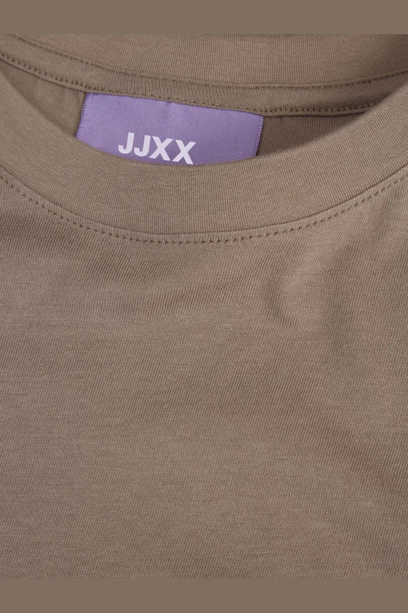 Jjxx - Jxandrea Loose Ss Logo Tee - 3861159 Brindle White Logo