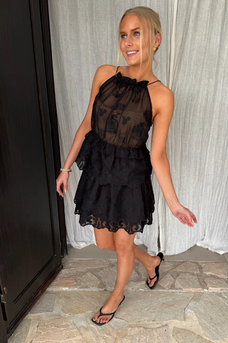 BYIC - Ellinoric Lace Mini Skirt - vb Vintage Black
