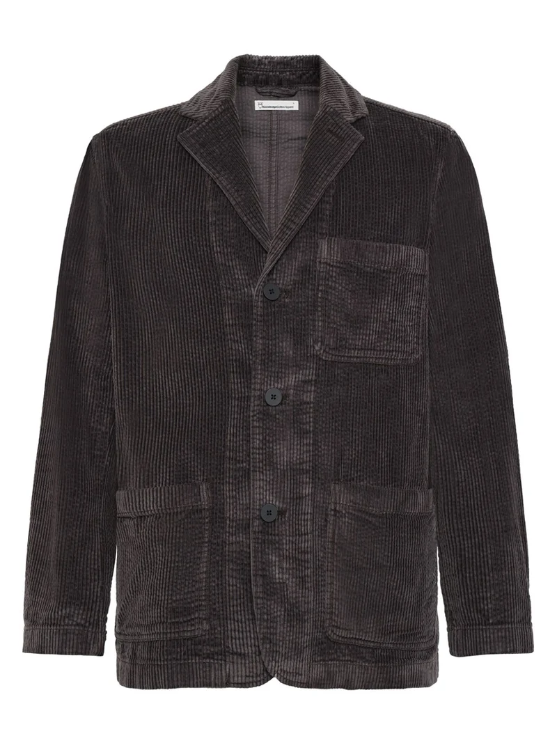 KNOWLEDGE COTTON APPAREL Corduroy Blazer chocolate torte