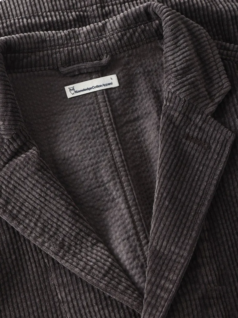 KNOWLEDGE COTTON APPAREL Corduroy Blazer chocolate torte