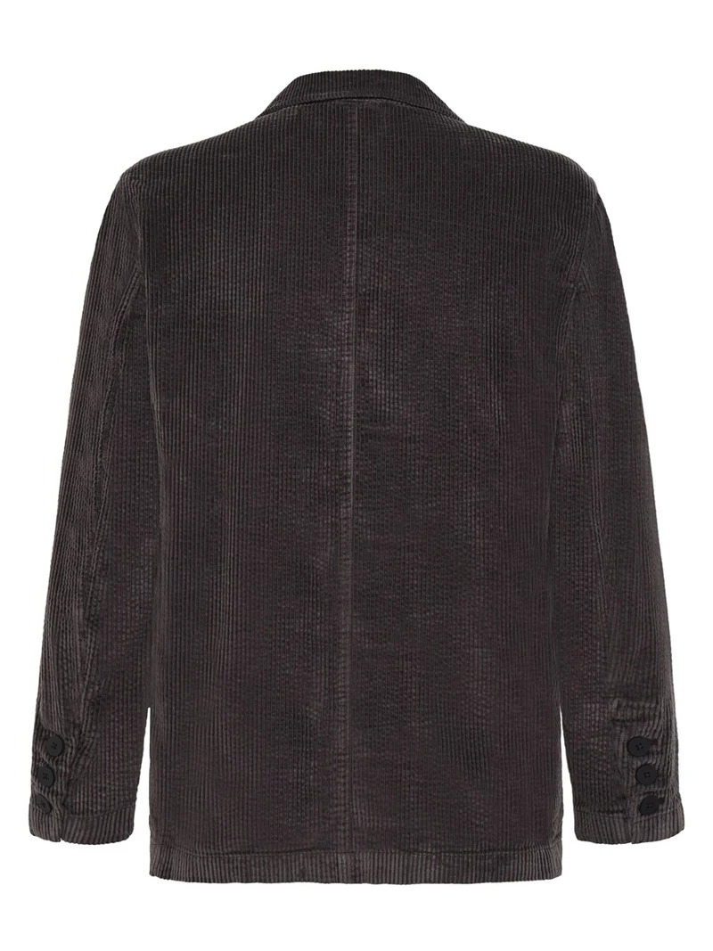 KNOWLEDGE COTTON APPAREL Corduroy Blazer chocolate torte