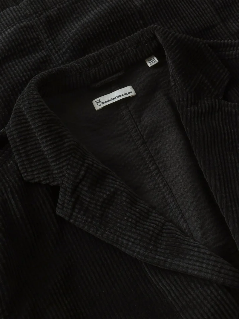 KNOWLEDGE COTTON APPAREL Corduroy Blazer black jet