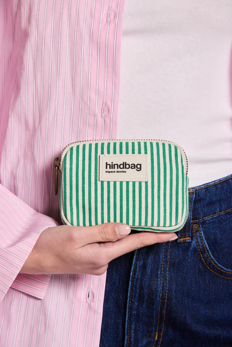 HINDBAG Lili Streifen grün