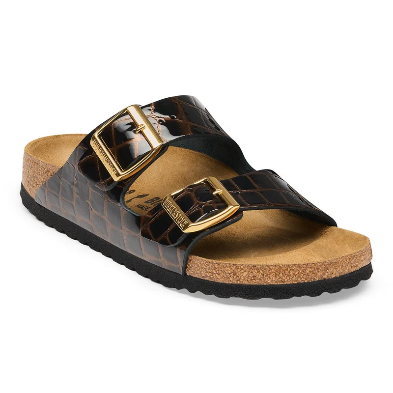 BIRKENSTOCK Arizona Emboss Leather Women (schmal) animal black
