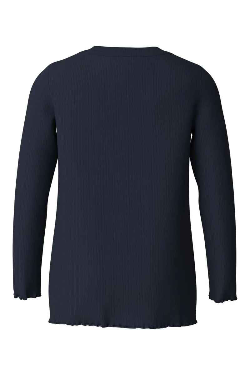 Name It - Nmfvivemmas Ls Slim Top - 5166305 Navy Blazer Bow