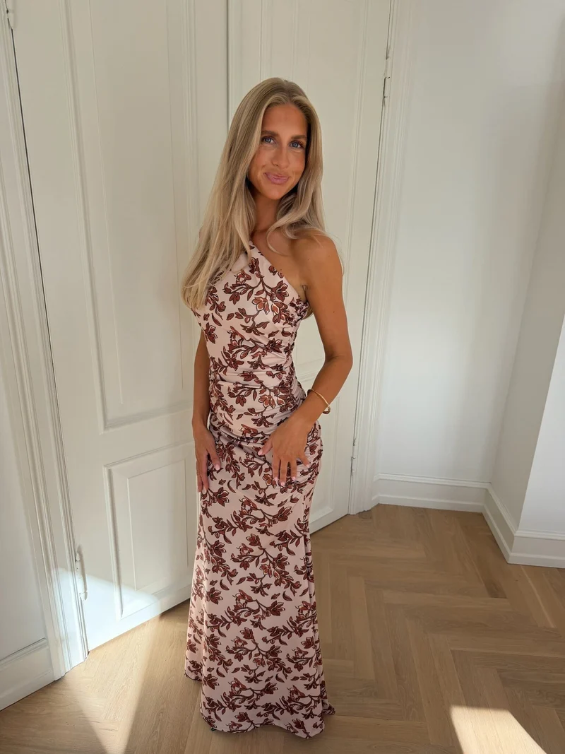 Byic - Andreaic Maxi Dress A23768 - Brown Flower Print