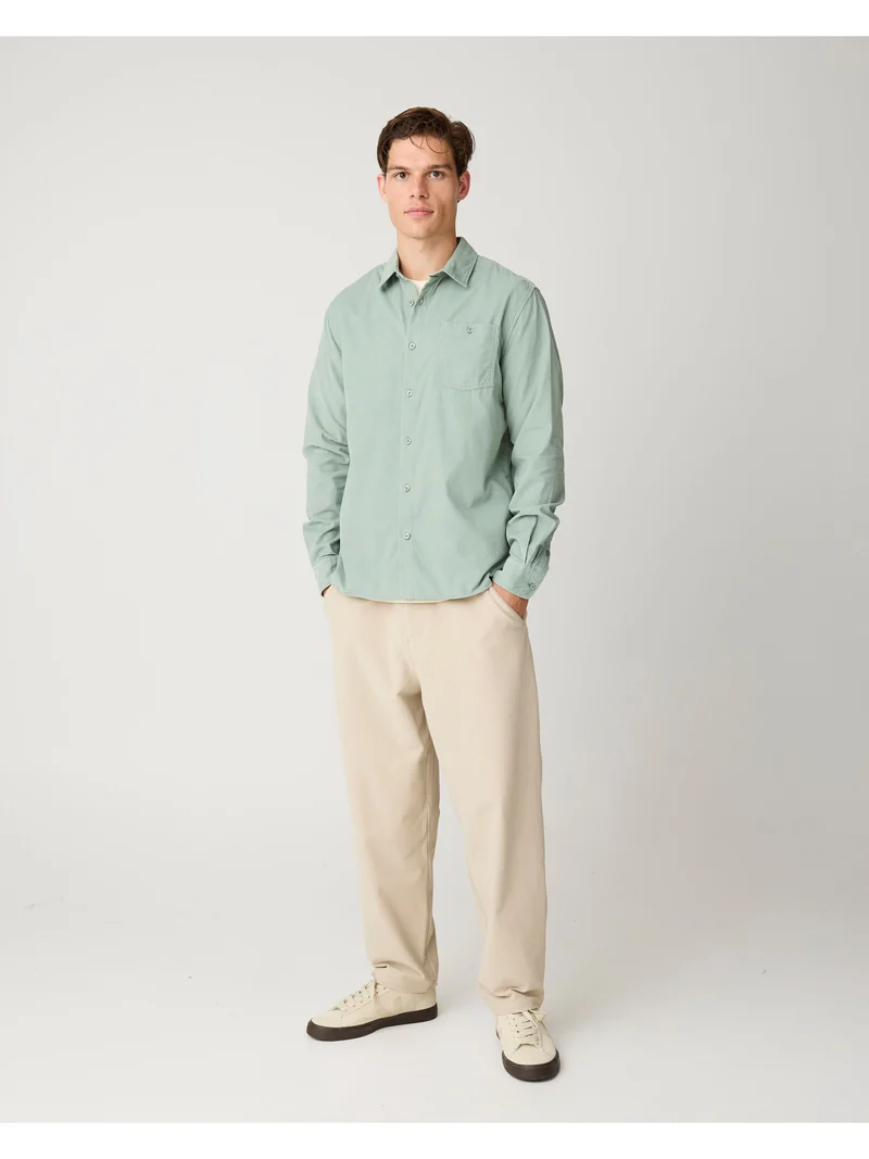 KNOWLEDGE COTTON APPAREL Dune Regular Corduroy Shirt lily pad