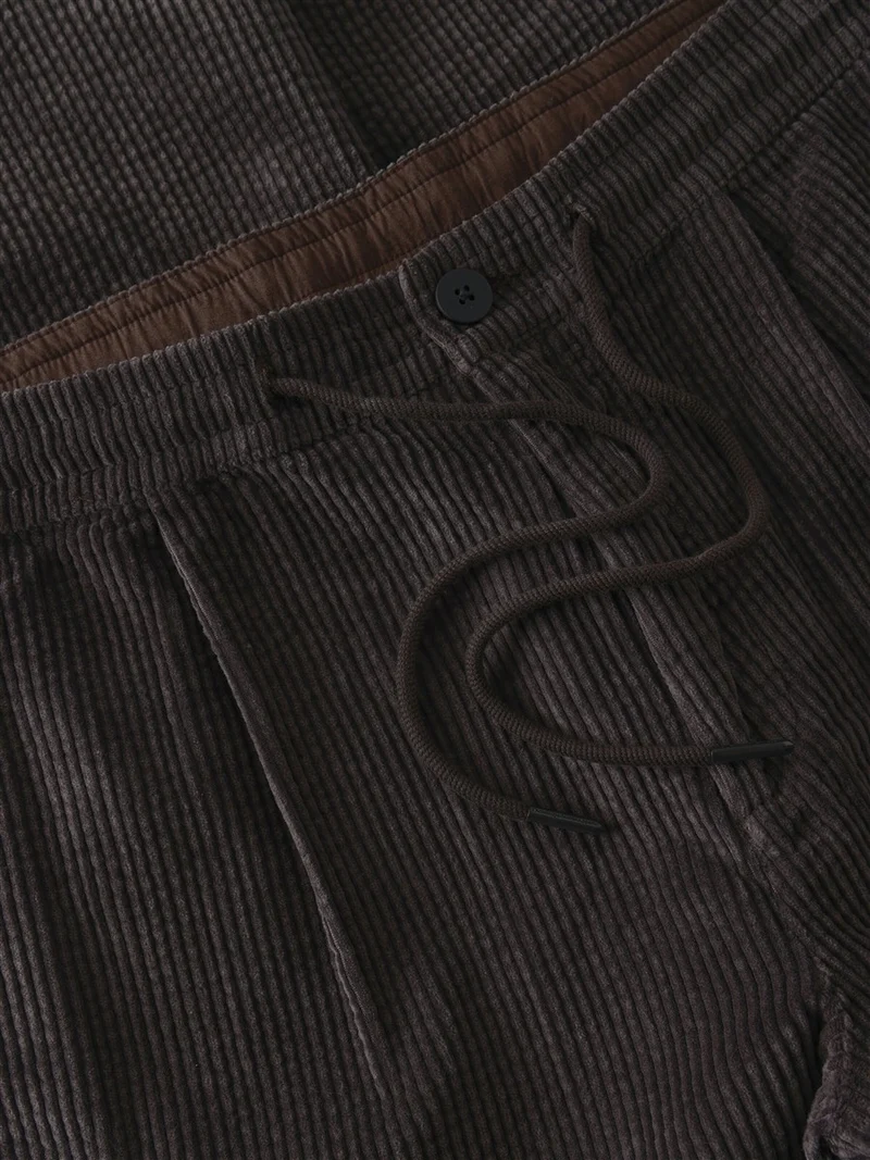 KNOWLEDGE COTTON APPAREL Fig Comfort Corduroy Pants chocolate torte
