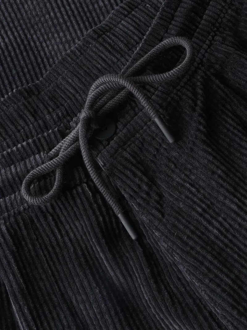 KNOWLEDGE COTTON APPAREL Fig Comfort Corduroy Pants black jet