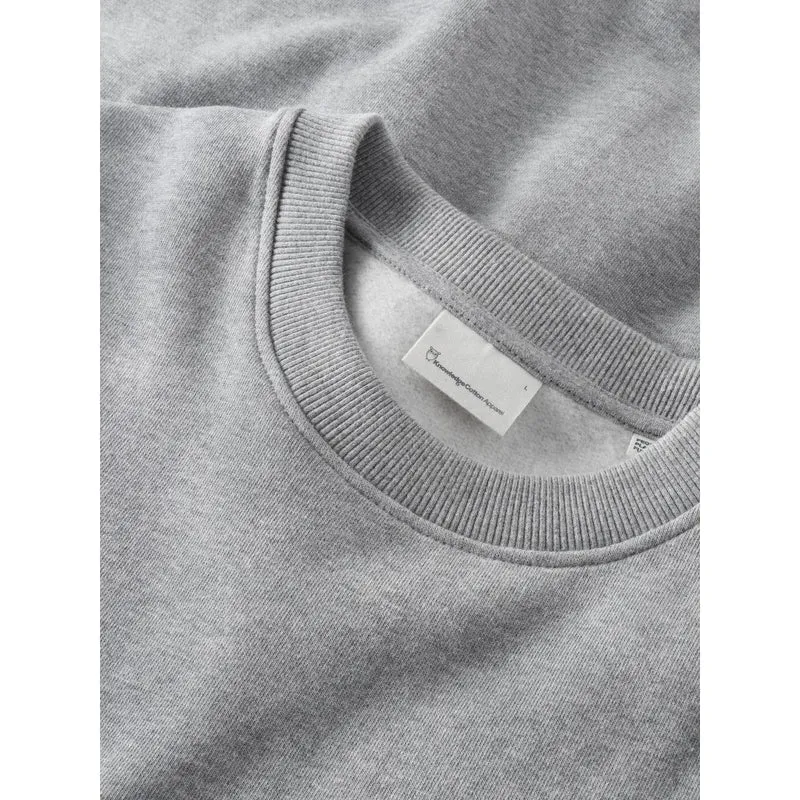 KNOWLEDGE COTTON APPAREL Relaxed Crew Neck grey melange