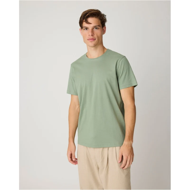 KNOWLEDGE COTTON APPAREL Basic T-Shirt lily pad
