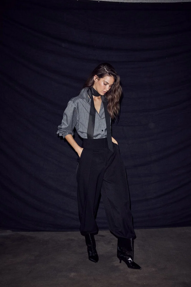 Haute L'Amitié - Zeppe Pleat Pant Hl10789 - Black