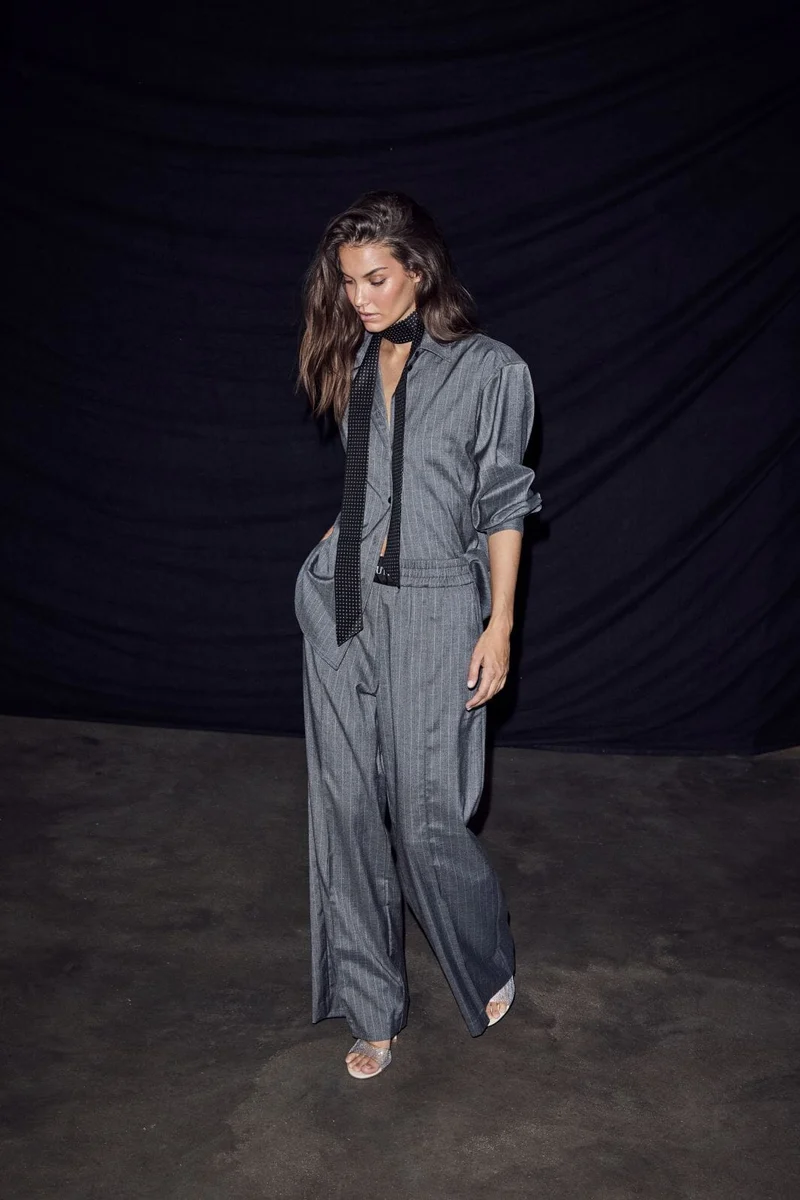 Haute L'Amitié - Tailor Pin Shirt Hl10997 - Antracit