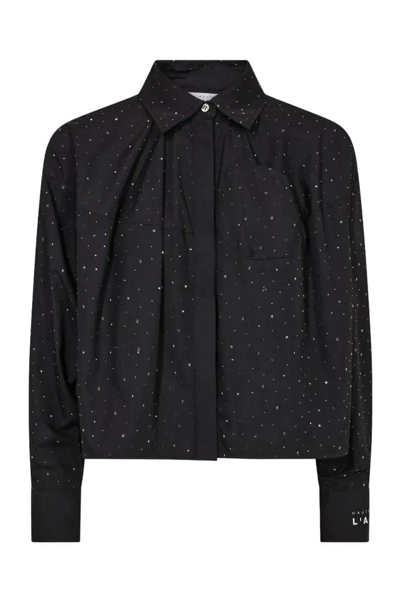 Haute L'Amitié - Sophie Plain Stone Shirt Hl10956 - Black