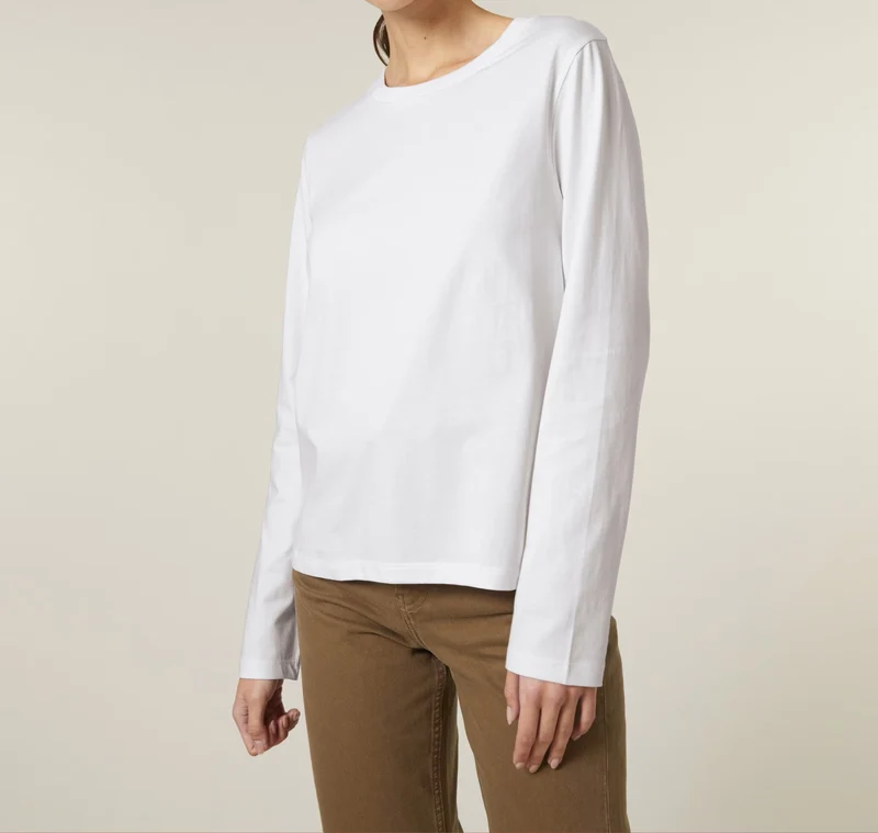 FAIRFITTERS Basic Long Sleeve Women white