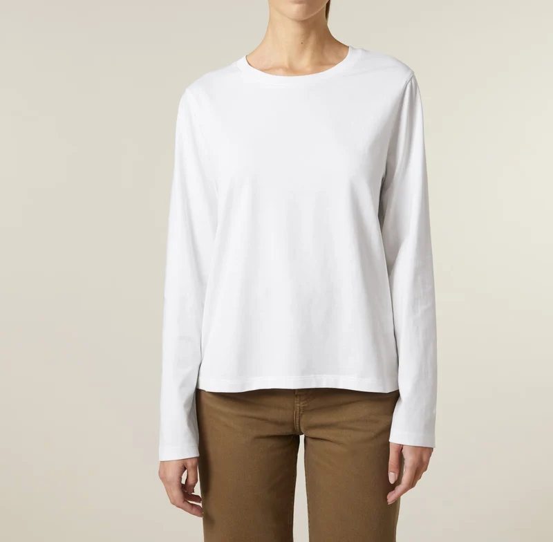 FAIRFITTERS Basic Long Sleeve Women white