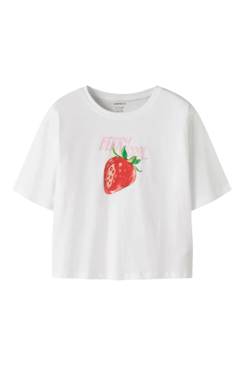 Name It - Nkffarinaz Ss Nreg Short Top Box - 4973870 Bright White