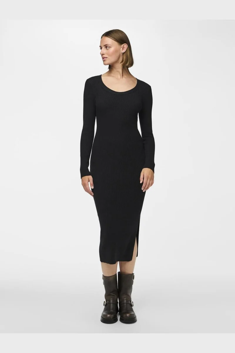 Pieces - Pcmira Ls Knit Dress - 4542913 Black