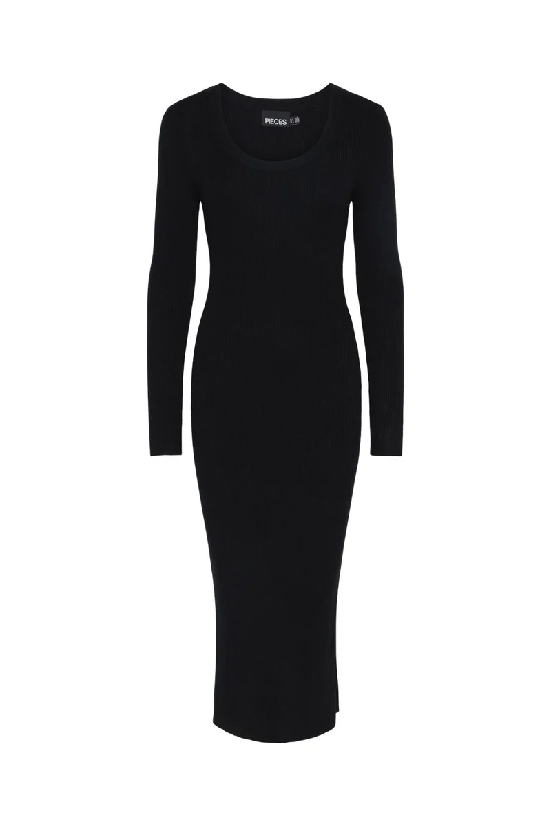 Pieces - Pcmira Ls Knit Dress - 4542913 Black