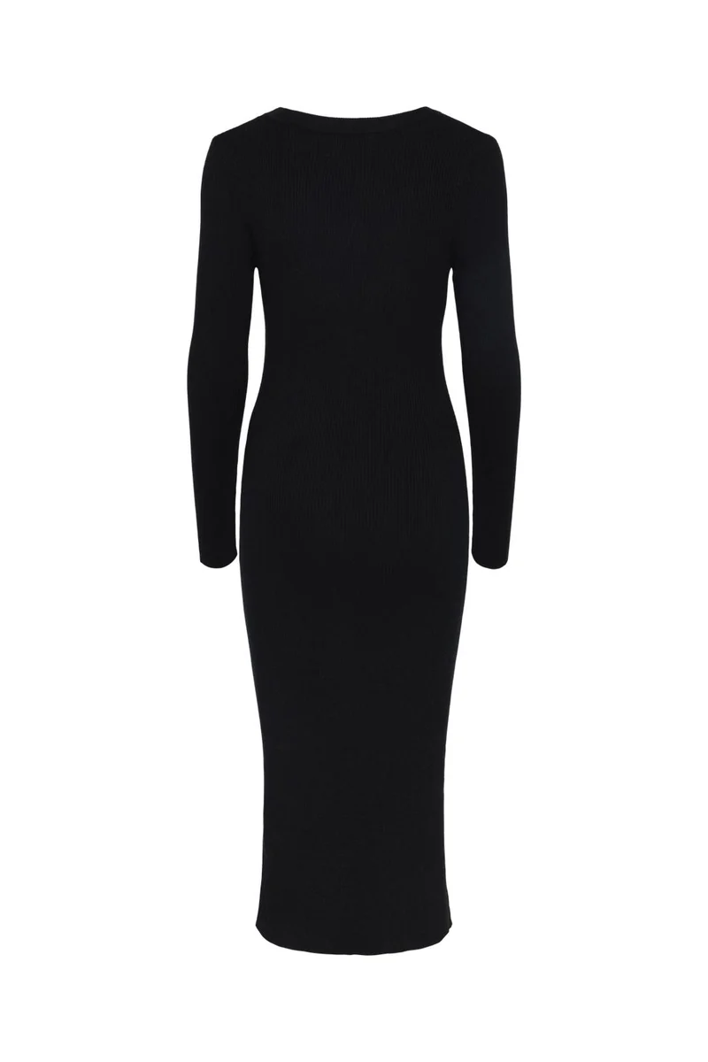 Pieces - Pcmira Ls Knit Dress - 4542913 Black