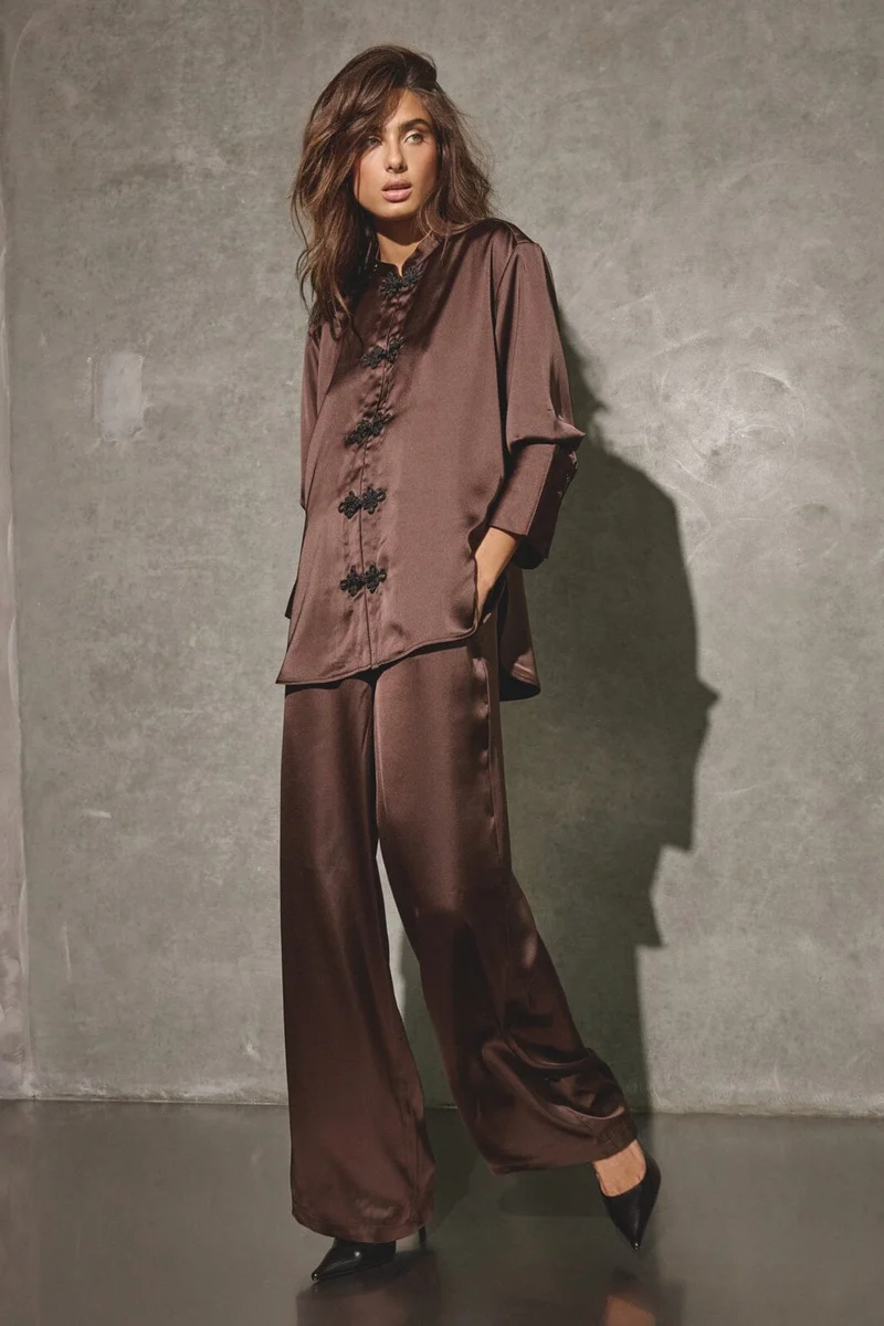 Co´Couture - Lauracc Pant 506625 - 20003 - Dark Brown