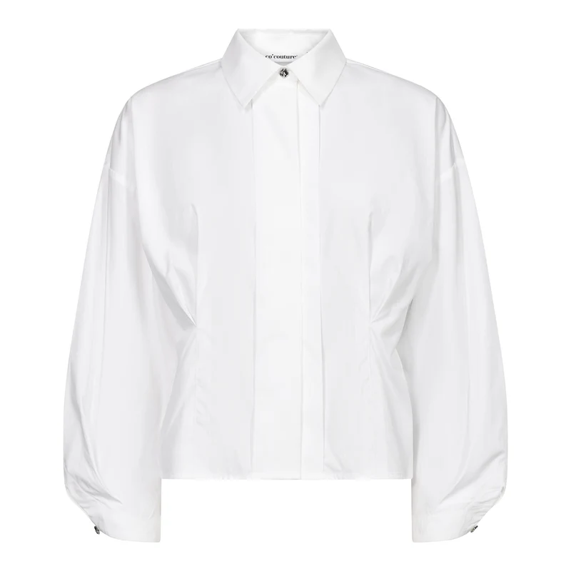Co´Couture - Viannecc Pleat Shirt 506614 - 10001 - White