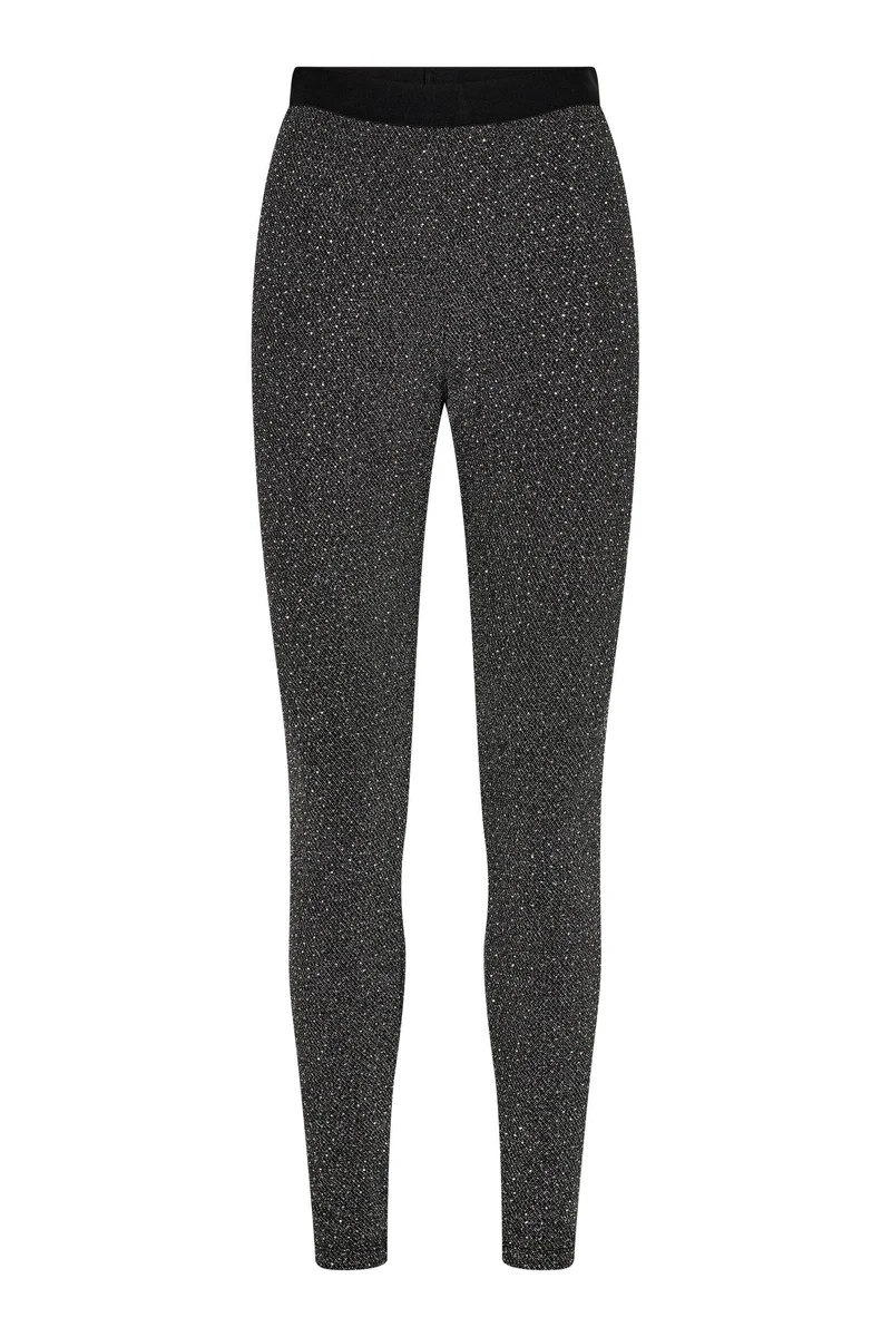 Haute L'Amitié - Rock Glitter Leggings Hl10999 - Black