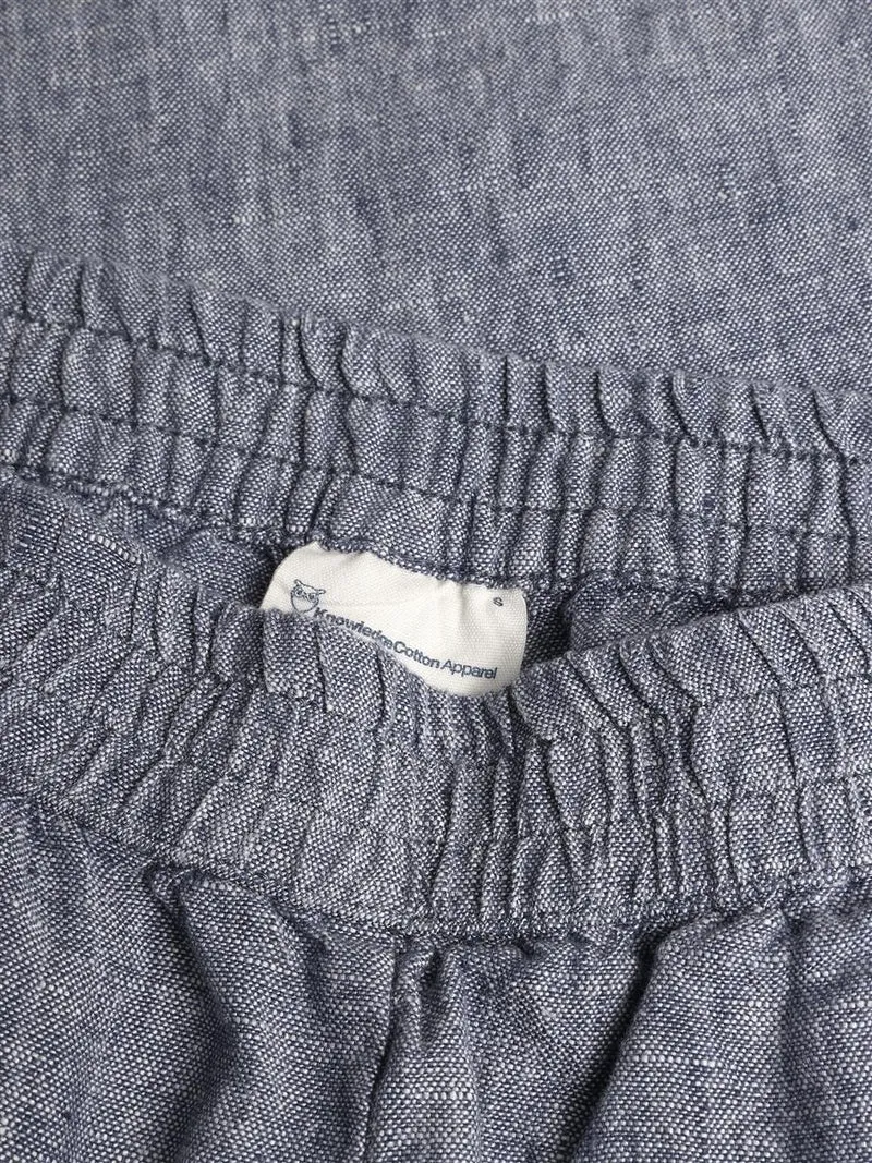 KNOWLEDGE COTTON APPAREL Posey Wide Mid-Rise Linen Pants vintage indigo