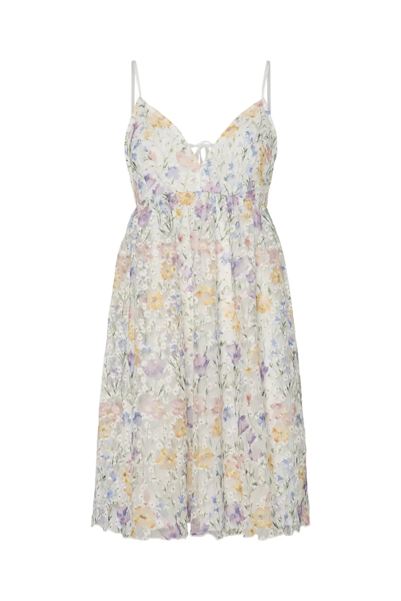 YAS - Yasleanna Strap Dress - 4715576 Star White