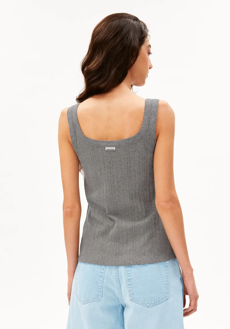 ARMEDANGELS Pointelle Top silver melange