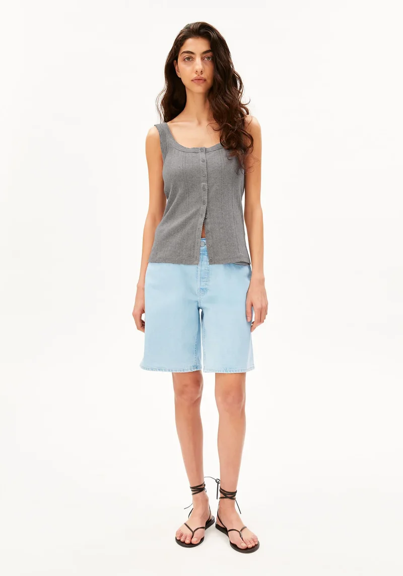 ARMEDANGELS Pointelle Top silver melange