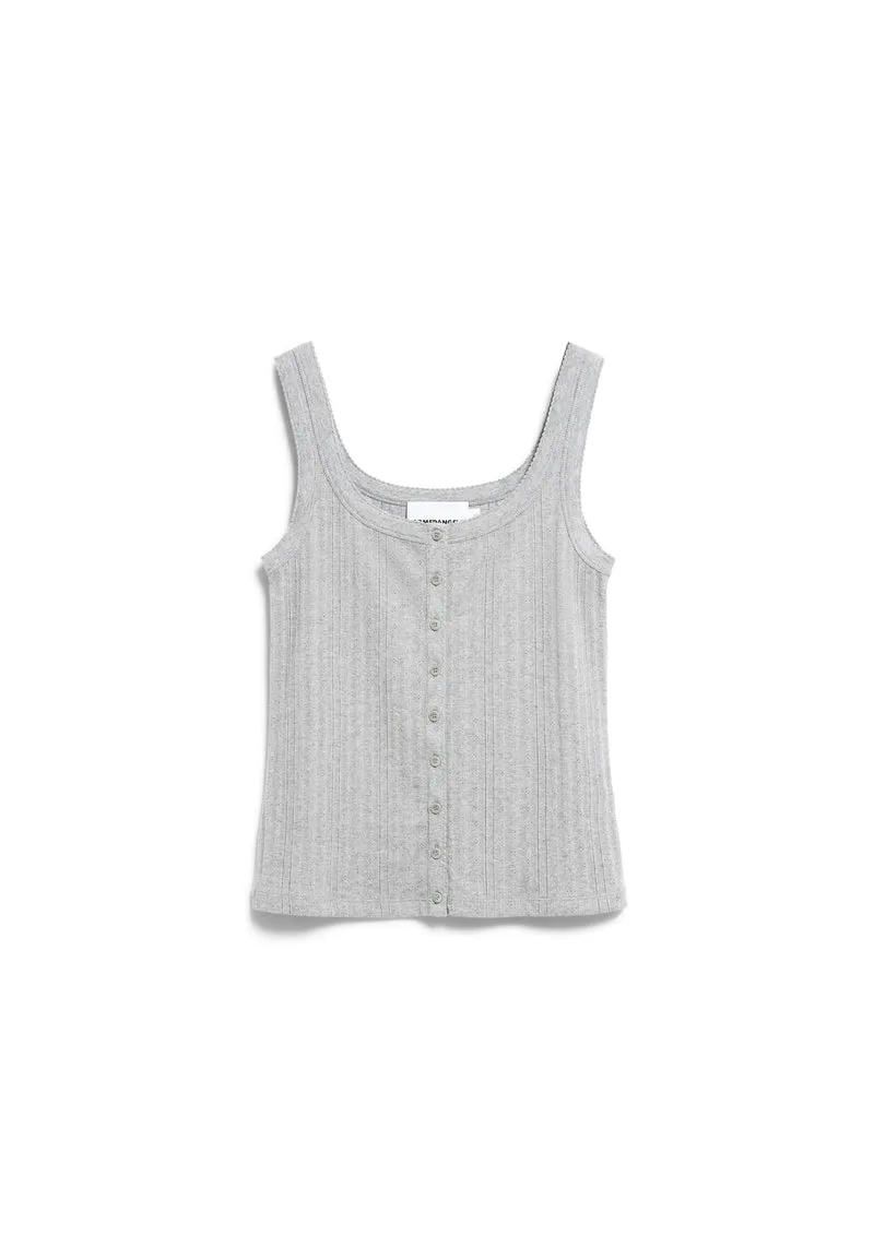 ARMEDANGELS Pointelle Top silver melange