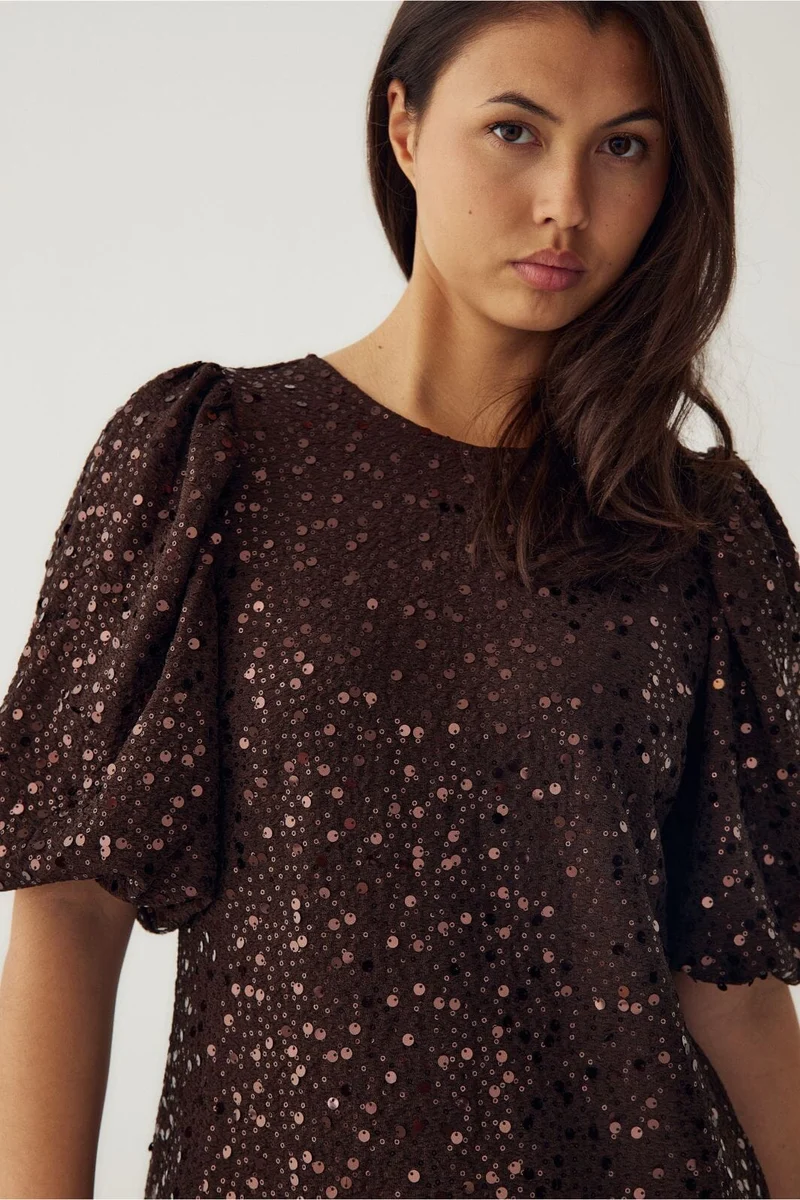 Noella - Pastis Short Dress 11630103 - 674 - Chocolate