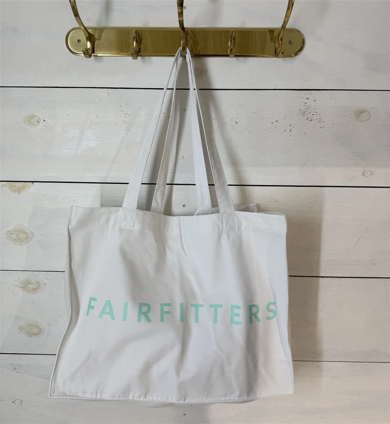 FAIRFITTERS XL Jutebeutel weiß