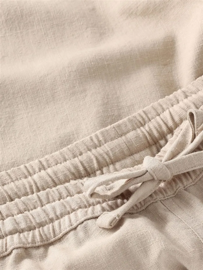 KNOWLEDGE COTTON APPAREL Astral Comfort Linen-Mix Shorts light feather gray