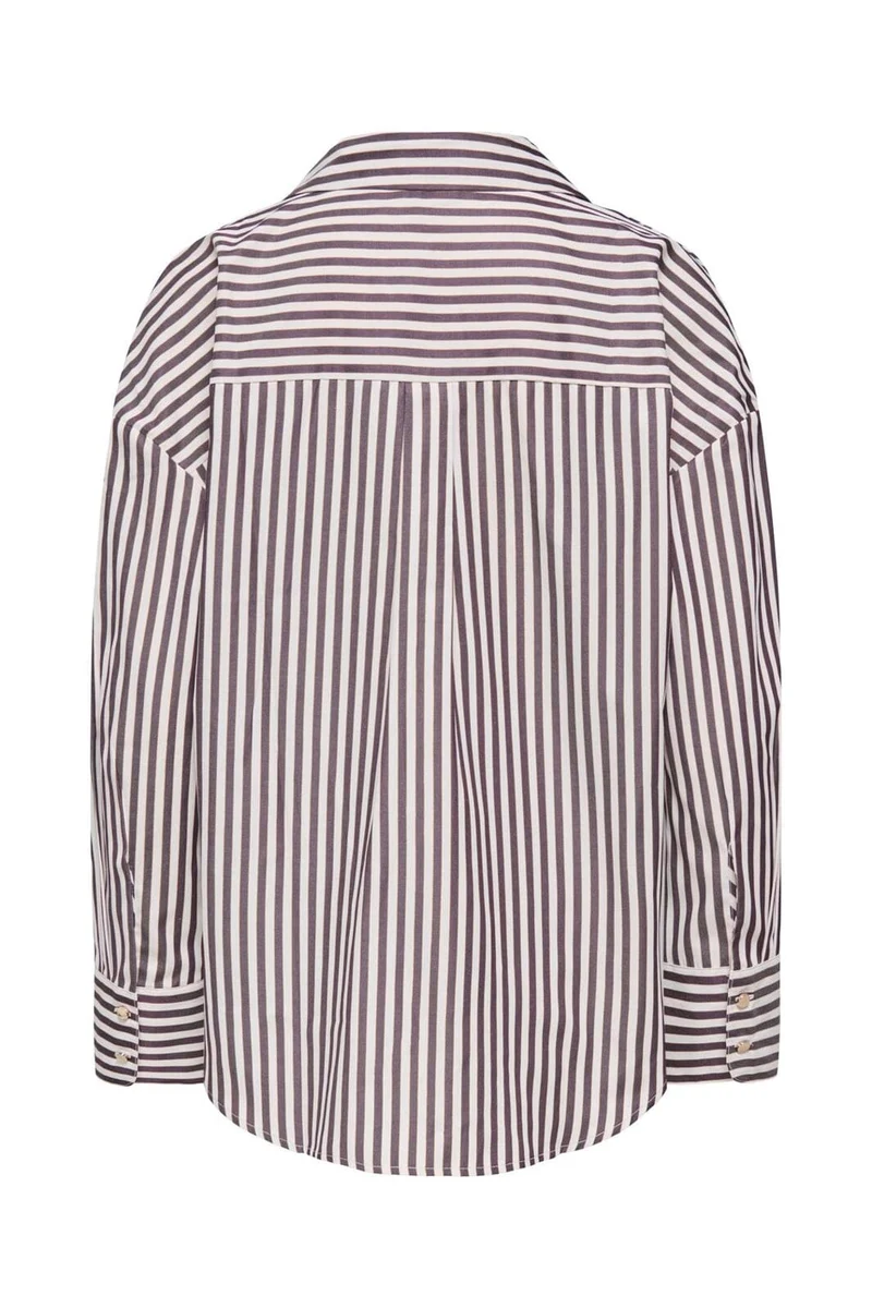 Jdy - Jdyvesper L/S Lurex Shirt - 5129896 Cloud Dancer Plum Perfect & Gold Lurex