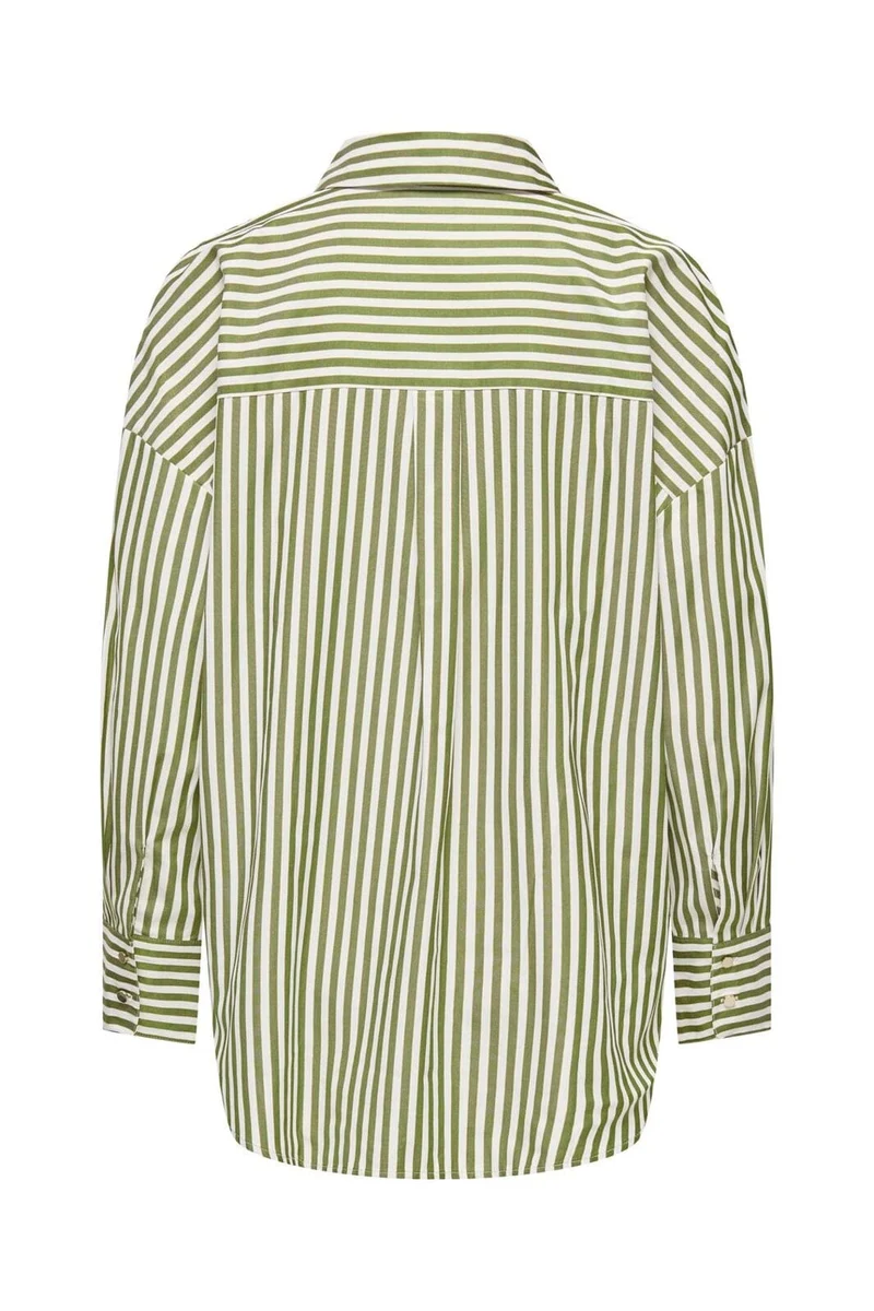 Jdy - Jdyvesper L/S Lurex Shirt - 5192385 Cloud Dancer Sphagnum & Gold Lurex