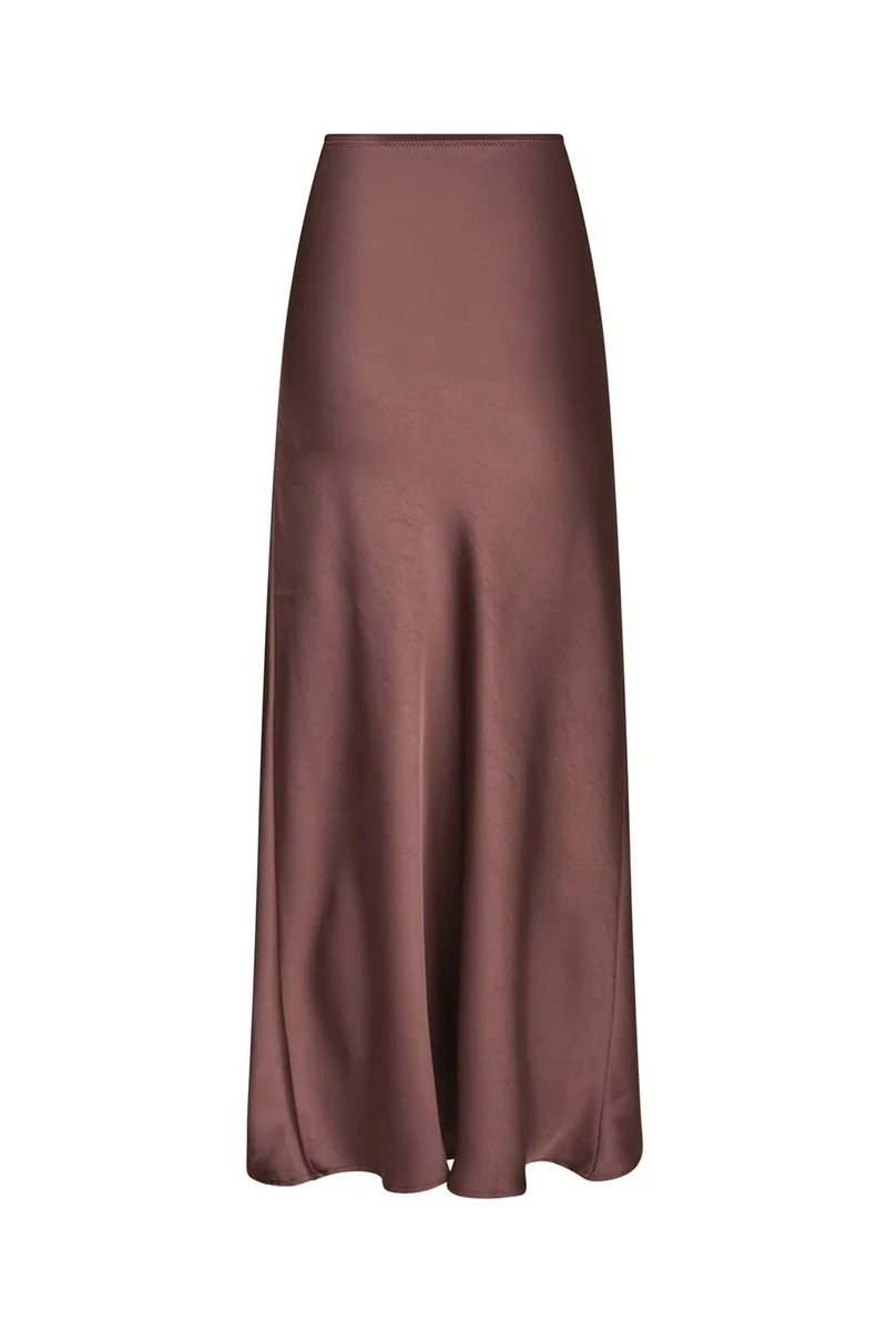 Neo Noir - Vicky Heavy Sateen Skirt 159588 - 393 - Dark Rose