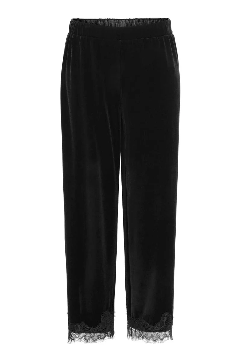 JDY - Jdyvalerie Velvet Lace Pant - 5121633 Black