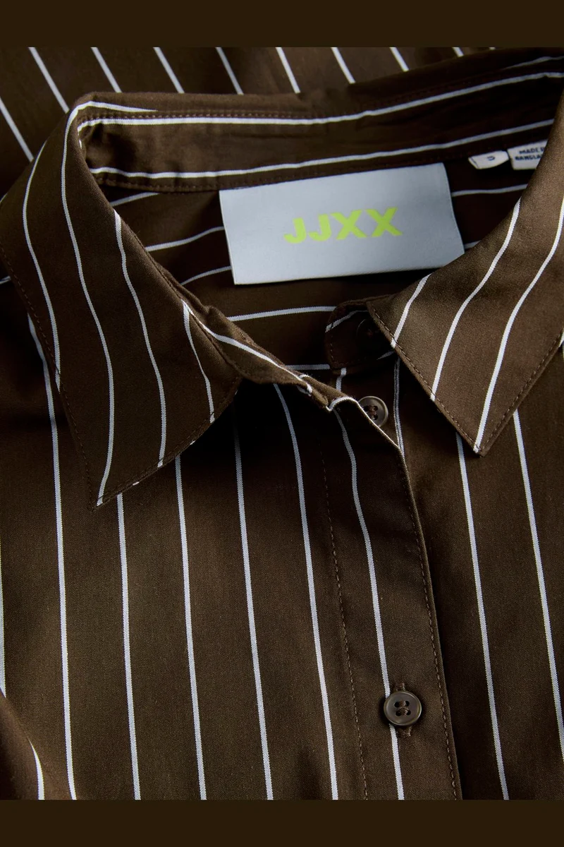 Jjxx - Jxjamie Ls Relaxed Poplin Shirt - 5126035 Demitasse Thin White