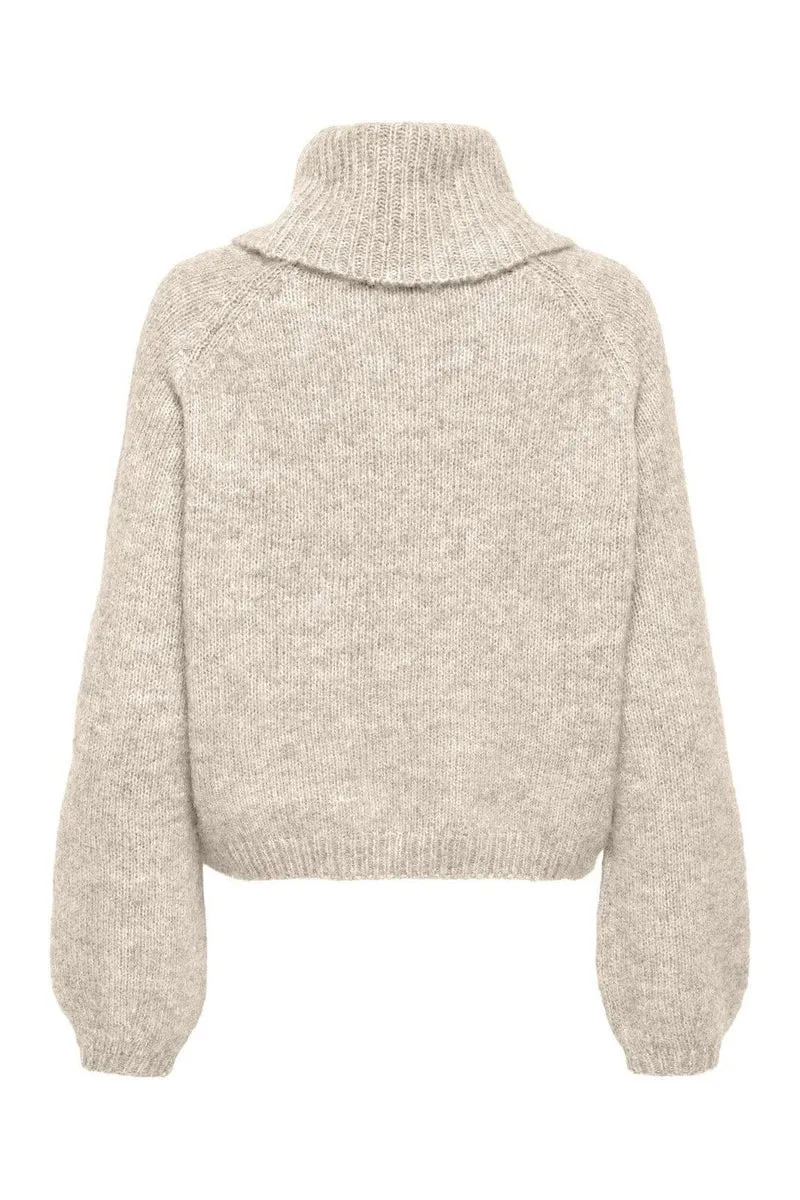 Only - Onlgila Life Ls Rollneck Bf Knt - 4932314 Whitecap Gray Melange