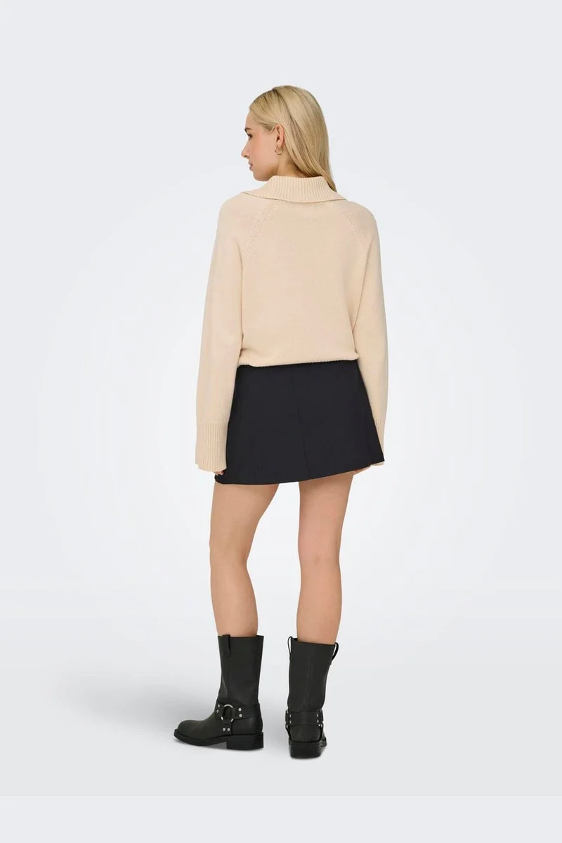 Only - Onlmanheim Life Pleat Skirt Moch Tlr - 4857441 Black