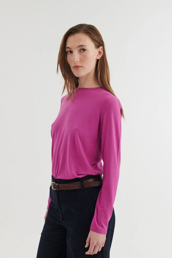 BASIC APPAREL Jolanda Ls Tee purple orchid